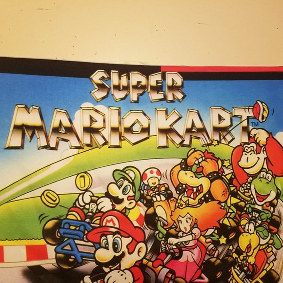 Super Mario Kart 2x3 foot tapestry / Super Nintendo banner wall flag game room - Picture 3 of 10